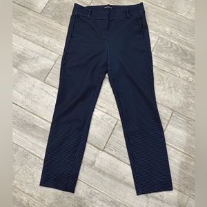 Navy blue and white polka dot pants